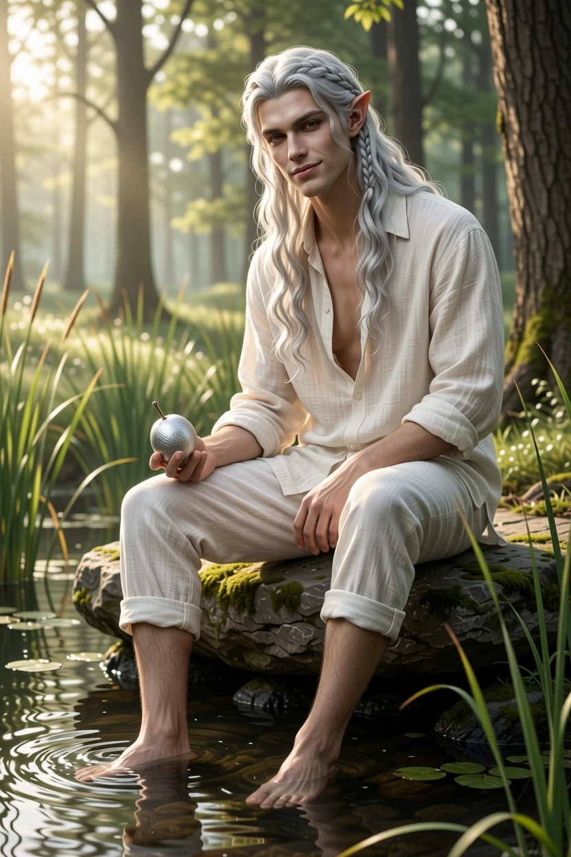 Caelen Silvermere, realistic art